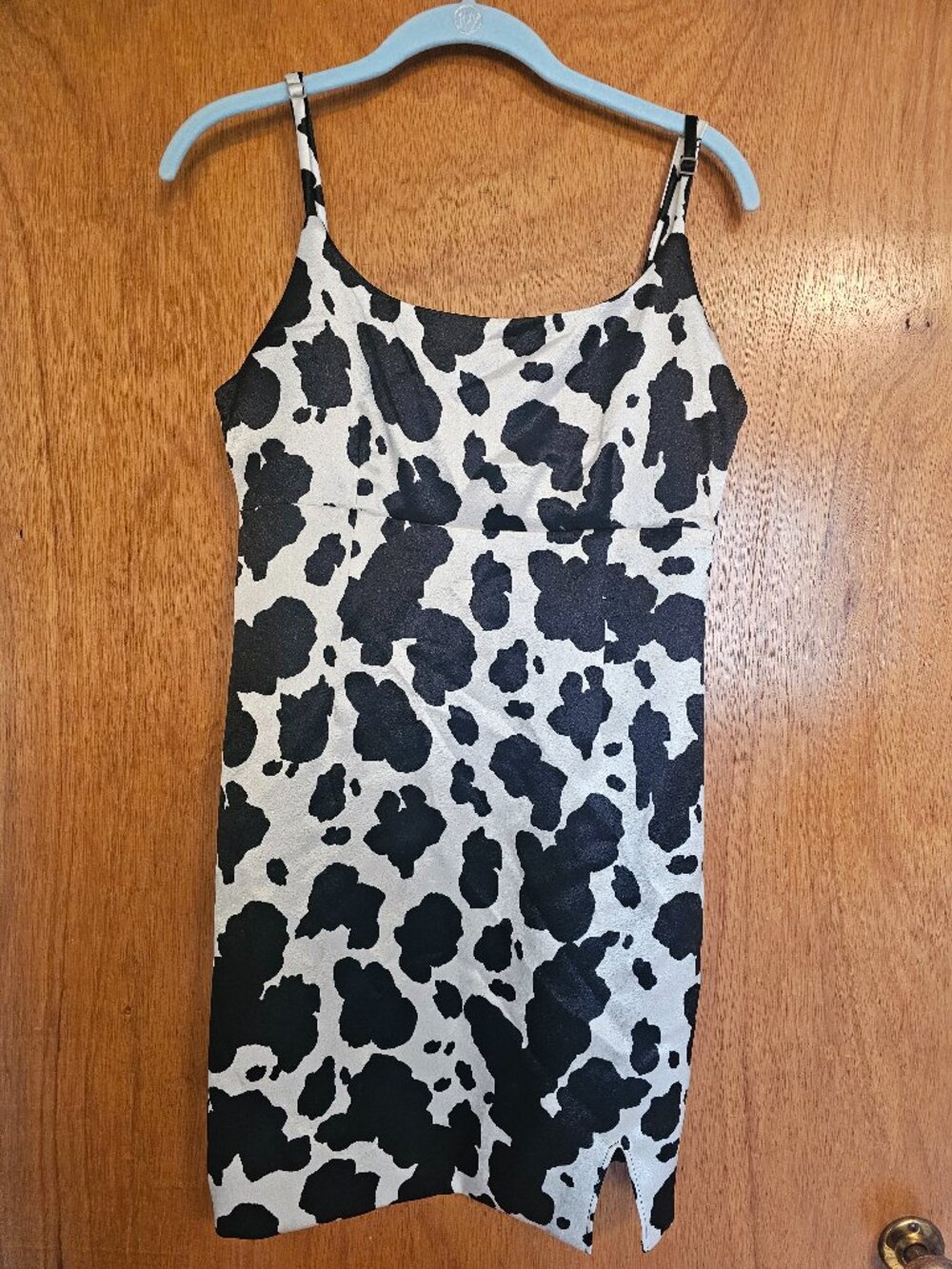 Cow print mini dress